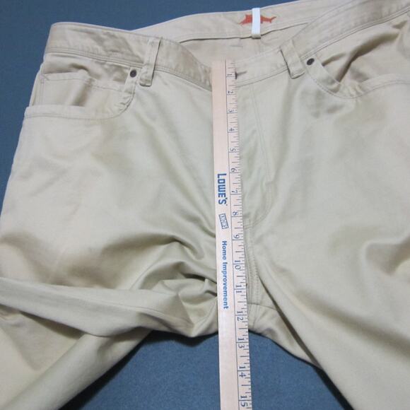 Tommy Bahama Pants Mens 38x30 Tan Khaki Slacks Trouser Relax Pima Cotton Spandex - Picture 9 of 14
